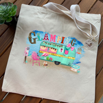 Load image into Gallery viewer, Organic Cotton Tote Bag - GLAMPING
