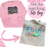 Load image into Gallery viewer, VINTAGE &quot;GLAMPING&quot; PINK CREWNECK SWEATSHIRT
