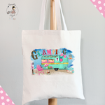 Load image into Gallery viewer, Organic Cotton Tote Bag - GLAMPING
