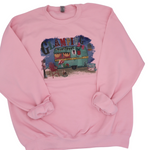 Load image into Gallery viewer, VINTAGE &quot;GLAMPING&quot; PINK CREWNECK SWEATSHIRT
