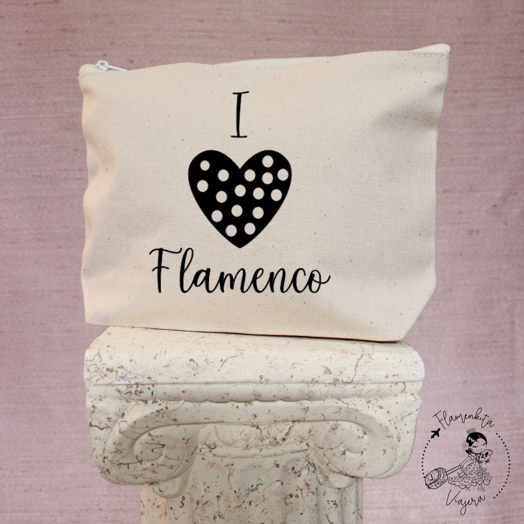 Travel Cosmetic Bag - I Heart Flamenco