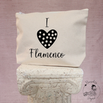 Load image into Gallery viewer, Travel Cosmetic Bag - I Heart Flamenco
